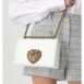 Dolce & Gabbana Sicily HeartShaped Quilted Bag Women White Clutch Bags