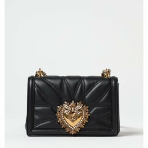 Dolce & Gabbana Sicily Quilted Chain Bag Women Black Clutch Bags ONE SIZE Black