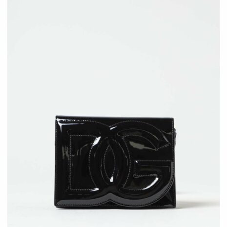 Dolce & Gabbana Patent Leather Clutch Bag Women Black ONE SIZE Black