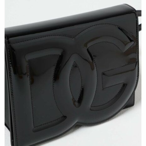 Dolce & Gabbana Patent Leather Clutch Bag Women Black