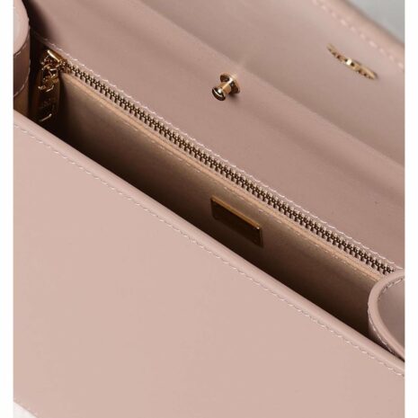 Dolce & Gabbana DG Logo Quilted Clutch Women Pink Clutch Bags