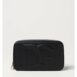 Dolce & Gabbana Quilted Leather Clutch Embossed Logo Women Black Clutch Bags ONE SIZE Black