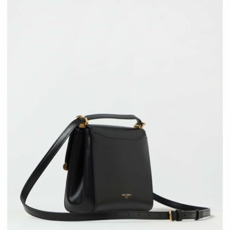Dolce & Gabbana Leather TopHandle Handbag Women Black Clutch Bags