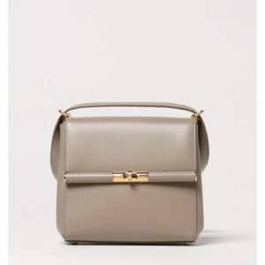 Dolce & Gabbana Top Handle Leather Handbag Women Brown Clutch Bags ONE SIZE Brown