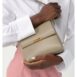 Dolce & Gabbana Top Handle Leather Handbag Women Brown Clutch Bags