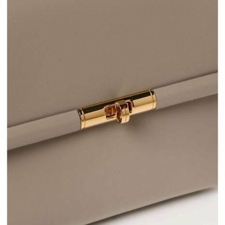 Dolce & Gabbana Top Handle Leather Handbag Women Brown Clutch Bags