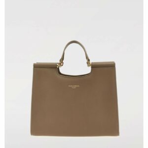 Dolce & Gabbana TopHandle Leather Handbag Women Grey ONE SIZE Grey