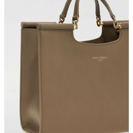 Dolce & Gabbana TopHandle Leather Handbag Women Grey