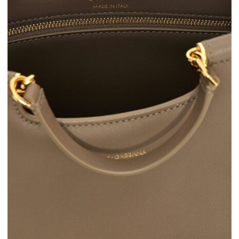 Dolce & Gabbana TopHandle Leather Handbag Women Grey