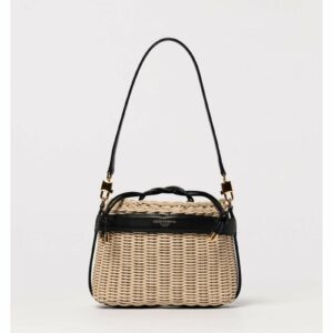 Dolce & Gabbana Wicker Handbag Drawstring Closure Women Beige Clutch Bags ONE SIZE Beige