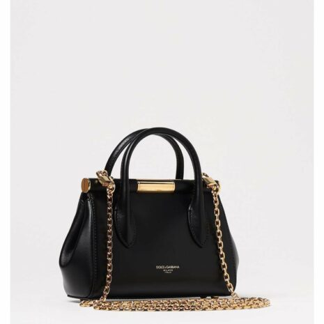 Dolce & Gabbana Sicily Top Handle Bag Women Black Clutch Bags