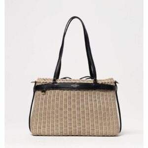 Dolce & Gabbana Raffia Woven Tote Bag Women Beige Shoulder Bags ONE SIZE Beige