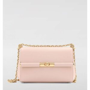 Dolce & Gabbana Sicily Small Chain Bag Women Pink Clutch Bags ONE SIZE Pink