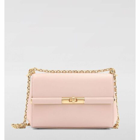 Dolce & Gabbana Sicily Small Chain Bag Women Pink Clutch Bags ONE SIZE Pink