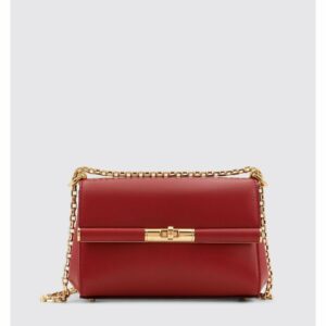 Dolce & Gabbana Sicily Chain Bag Elegant Leather Women Red Clutch Bags ONE SIZE Red