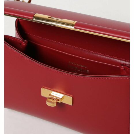 Dolce & Gabbana Sicily Chain Bag Elegant Leather Women Red Clutch Bags