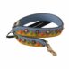 Dolce & Gabbana Blue Leather Bag Strap with Multicolor Zigzag Pattern and Gold-Toned Hardware