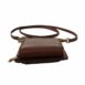 Dolce & Gabbana Blue Leather Bag Strap with Multicolor Zigzag Pattern and Gold-Toned Hardware