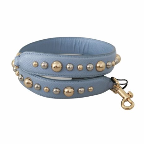 Dolce & Gabbana Studded Leather Bag Strap - Light Blue