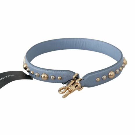 Dolce & Gabbana Studded Leather Bag Strap - Light Blue
