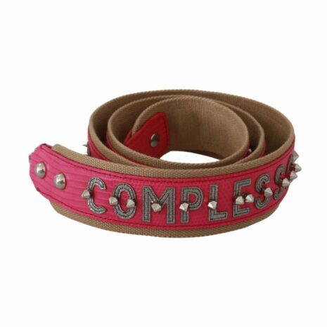 Dolce & Gabbana Complexs Pink Leather and Canvas Belt