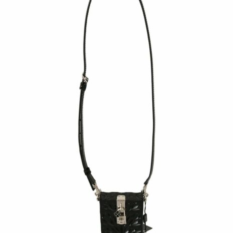Dolce & Gabbana Sicily Box Crossbody Bag in Black Patent Leather