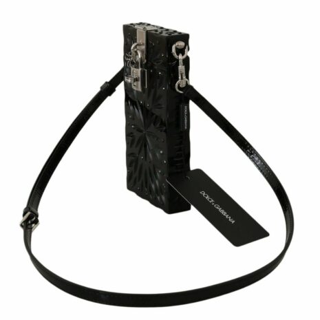 Dolce & Gabbana Sicily Box Crossbody Bag in Black Patent Leather
