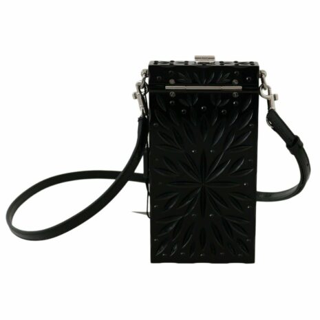 Dolce & Gabbana Sicily Box Crossbody Bag in Black Patent Leather