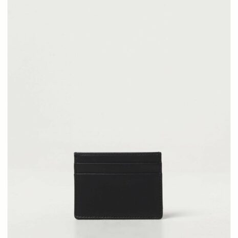 Dolce & Gabbana Quilted Leather Card Holder Heart Detail Women Black Wallets & Pouches