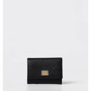 Dolce & Gabbana Dolce Gabbana Leather Wallet Women Black Wallets & Pouches ONE SIZE Black