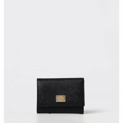 Dolce & Gabbana Dolce Gabbana Leather Wallet Women Black Wallets & Pouches ONE SIZE Black