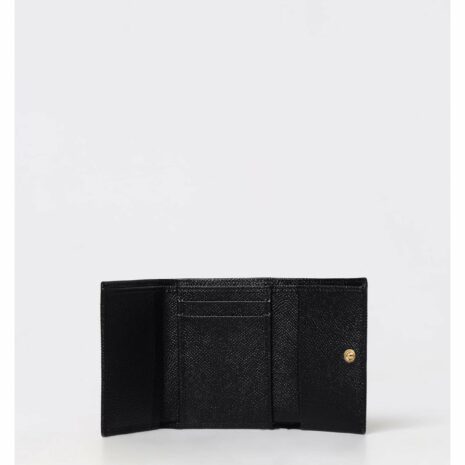 Dolce & Gabbana Dolce Gabbana Leather Wallet Women Black Wallets & Pouches