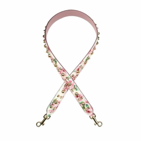 Dolce & Gabbana Floral Studded Handbag Strap Women Pink Shoulder Bags ONE SIZE Pink