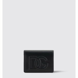 Dolce & Gabbana DG Logo Leather Wallet Women Black Wallets & Pouches ONE SIZE Black