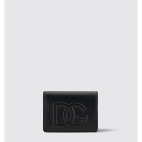 Dolce & Gabbana DG Logo Leather Wallet Women Black Wallets & Pouches ONE SIZE Black