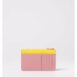 Dolce & Gabbana TwoTone Leather Card Holder Women Pink Wallets & Pouches