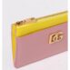 Dolce & Gabbana TwoTone Leather Card Holder Women Pink Wallets & Pouches
