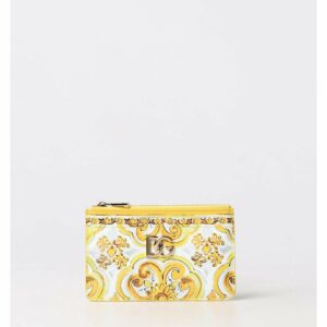 Dolce & Gabbana ZipAround Floral Wallet Women Yellow ONE SIZE Yellow