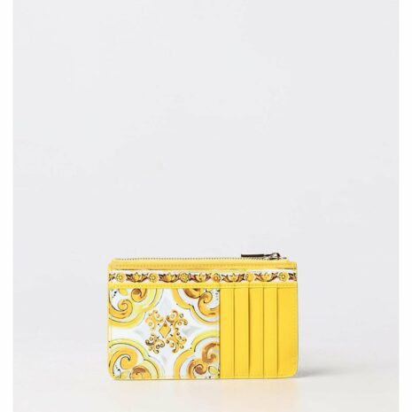 Dolce & Gabbana ZipAround Floral Wallet Women Yellow