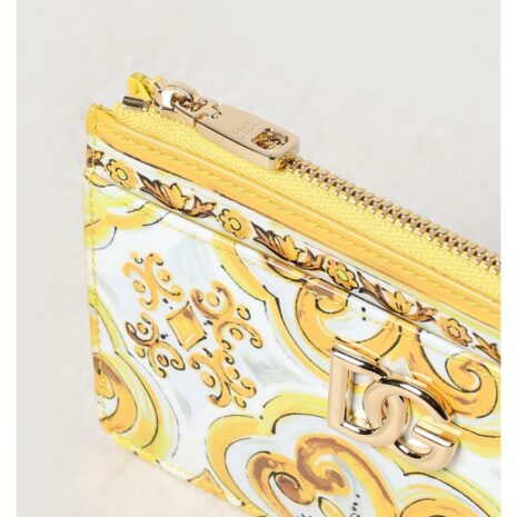 Dolce & Gabbana ZipAround Floral Wallet Women Yellow