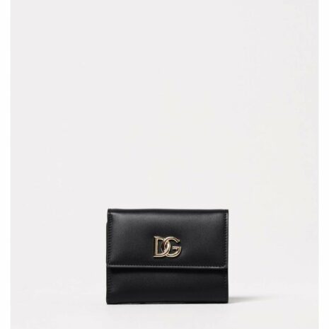 Dolce & Gabbana DG Leather Wallet Women Black Wallets & Pouches ONE SIZE Black