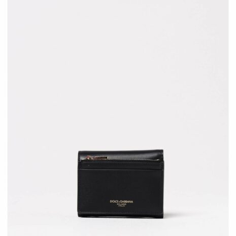 Dolce & Gabbana DG Leather Wallet Women Black Wallets & Pouches