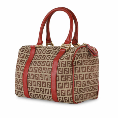 BO3887-FENDI-VINTAGESMALLBOSTON-REDTRIMBROWNZUCCHINOCANVASGHW-_425_6124