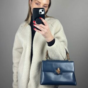 Gucci Leather Bag with Bamboo clasp