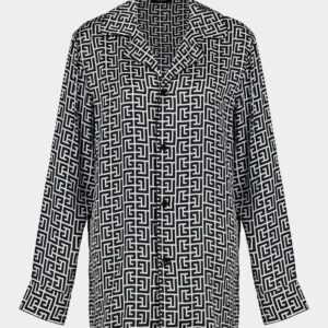 Monogram Satin Shirt
