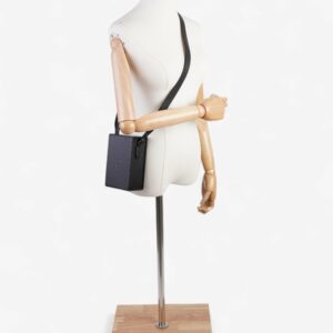 Fendi Box Vertical Messenger Black Calfskin Leather