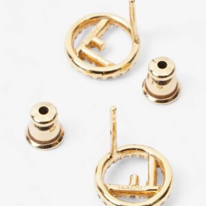 Fendi F Is Fendi Earrings Gold Base Metal