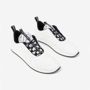 Fendi FFreedom Sneakers White  / Black Technical Fabric EU 41 UK 8