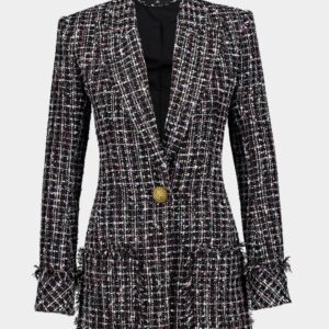 Single-Breasted Tweed Jacket
