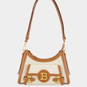 B-Buzz Hobo Bag in Leather and Canvas